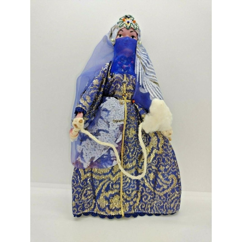 Vintage Covered Women Dress Maker Craft handmade doll india pakistan